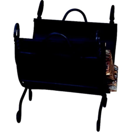 Ring Swirl Black Log Rack With Canvas Carrier